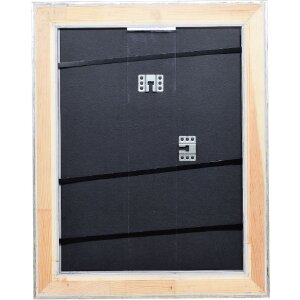 Effect Holzrahmen Profil 95 silber 15x20 cm Antireflexglas