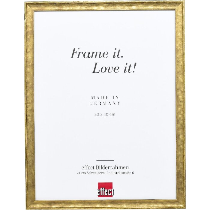 Effect Holzrahmen Profil 2070 Antireflexglas 18x24 cm gold