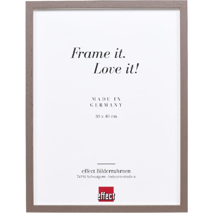 Efect cadru din lemn profil 35 maro 18x27 cm sticlă normală + distanțier