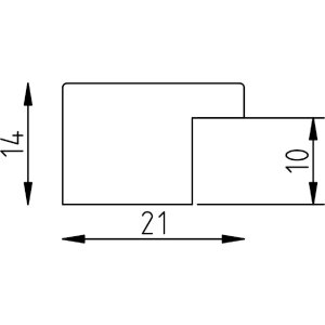 Efect cadru din lemn profil 2210 natural 20x20 cm sticlă normală