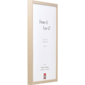 Efect cadru din lemn profil 35 maro deschis 20x20 cm sticlă normală