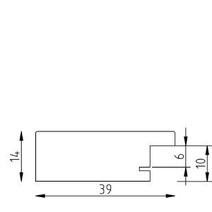 Efect cadru din lemn masiv profil 30 alb 20x20 cm sticlă acrilică