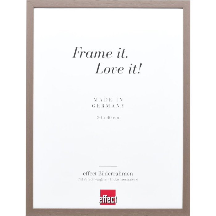 Effect Holzrahmen Profil 35 braun 20x20 cm mit Museumsglas