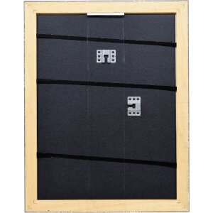 Efect cadru din lemn profil 94 argintiu 20x20 cm sticlă anti-reflexivă