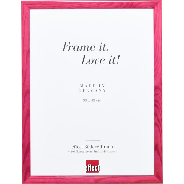 Efect cadru din lemn profil 89 violet 20x25 cm sticlă normală