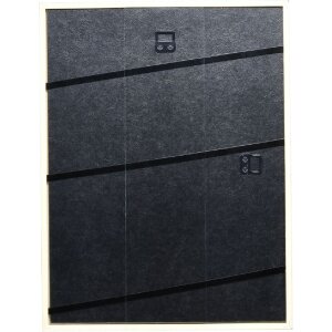 Efect cadru din lemn masiv profil 20 negru 20x25 cm sticlă muzeu