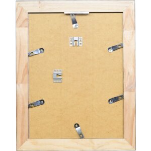 Effect Massiv-Holzrahmen Profil 28 silber 20x25 cm mit Museumsglas