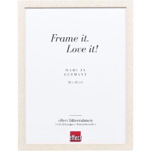 Efect cadru din lemn profil 33 alb 20x28 cm sticlă acrilică