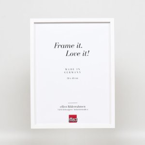 Effect Holzrahmen Profil 35 weiß 20x30 cm Normalglas Abstandshalter