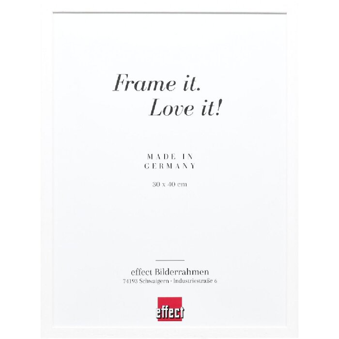 Efect cadru din lemn profil 35 alb 20x30 cm sticlă muzeu