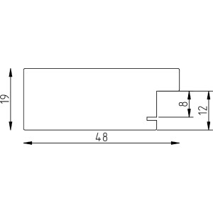 Efect cadru din lemn 2400 maro 20x30 cm sticlă muzeu