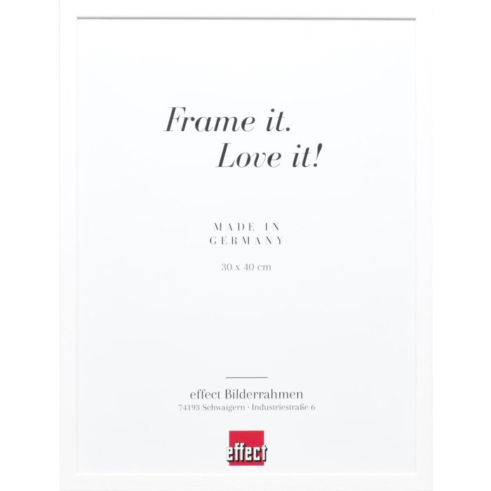 Effect Holzrahmen Profil 35 weiß 21x28 cm mit Antireflexglas