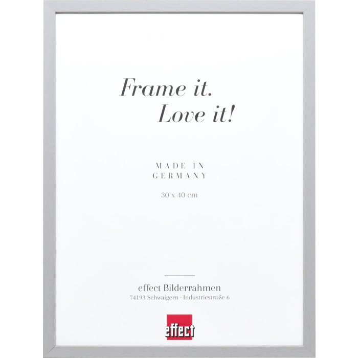 Effect Holzrahmen Profil 35 hellgrau 21x28 cm Museumsglas