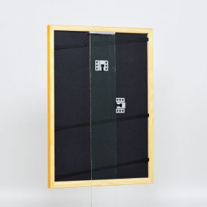 Efect cadru din lemn profil 89 maro deschis 21x29.7 cm sticlă normală