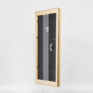 Effect Holz-Barockrahmen Profil 37 antiksilber 23x70 cm mit Museumsglas