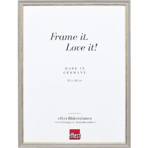 Effect Massiv-Holzrahmen Profil 25 grau 24x30 cm mit...