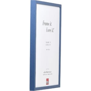Efect cadru din lemn profil 35 albastru 25x30 cm sticlă anti-reflexivă