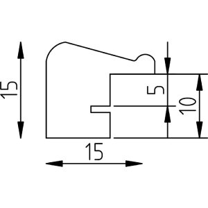 Effect Massiv-Holzrahmen Profil 22 braun-gold 25x35 cm Acrylglas
