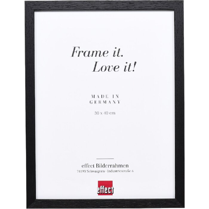 Efect cadru din lemn profil 33 negru 25x35 cm sticlă anti-reflexivă