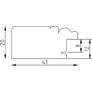 Efect cadru din lemn masiv 2240 gri 25x35 cm sticlă acrilică