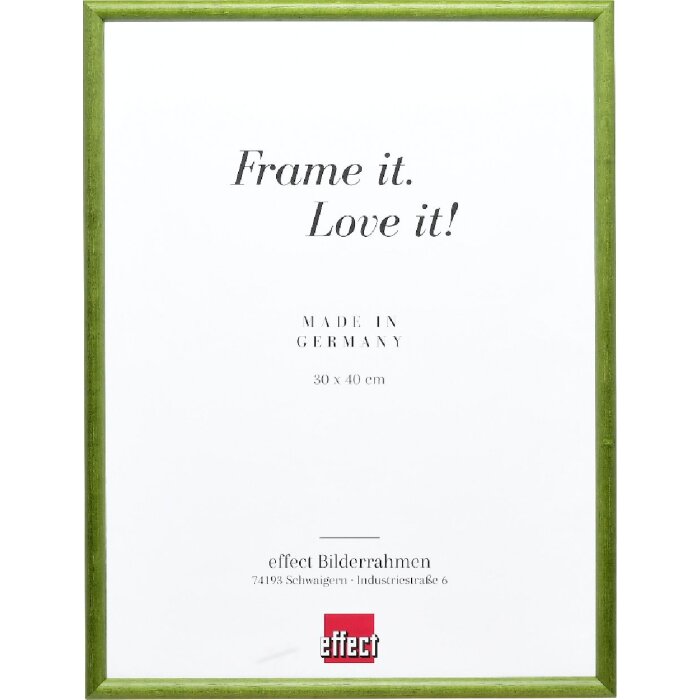 Efect cadru din lemn masiv profil 20 brad verde 25x50 cm sticlă normală