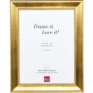 Effect Holzrahmen Profil 95 gold 25x50 cm Normalglas