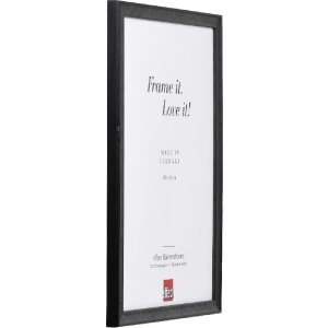 Efect cadru din lemn profil 2070 sticlă acrilică 25x60 cm negru