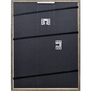 Effect Massiv-Holzrahmen Profil 25 grau 25x70 cm Klarglas