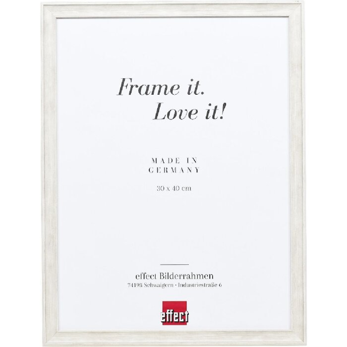 Effect Holzrahmen Profil 2070 Normalglas 25x70 cm weiß