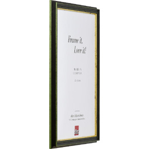 Efect cadru din lemn profil 21 verde 25x70 cm sticlă muzeu