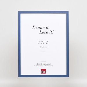 Effect Holzrahmen Profil 35 blau 25x80 cm Normalglas Abstandshalter