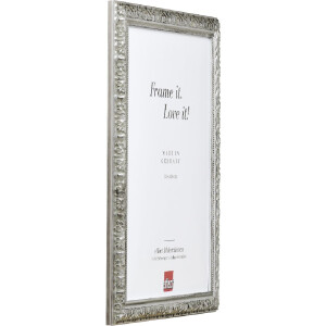 Efect cadru din lemn profil 94 argint 25x80 cm sticlă acrilică