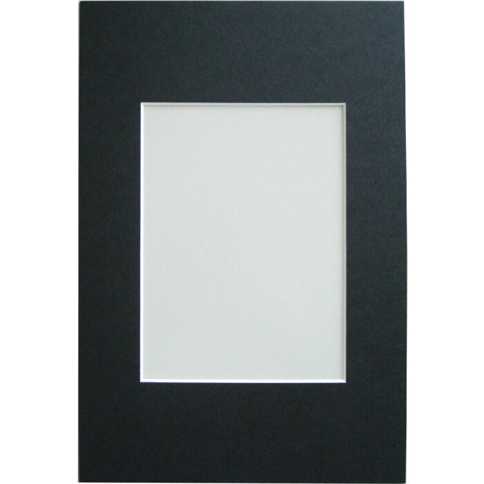 Walther Schräge­schnitt Passepartout 20x30 cm Schwarz für 13x18 cm Fotos