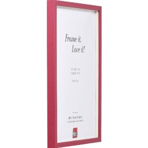 Efect cadru din lemn profil 35 roșu 28x35 cm sticlă normală + distanțier