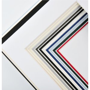 Walther Schräge-Passepartout 40x50 cm 30x40 cm chamois säurefrei 1,4 mm stark