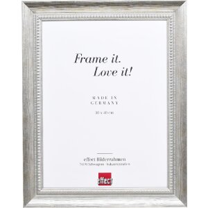 Effect Massiv-Holzrahmen Profil 28 silber 29,7x42 cm mit...