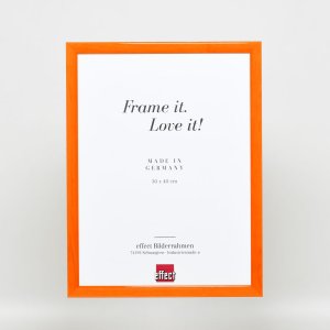 Efect cadru din lemn profil 89 somon 30x30 cm sticlă normală