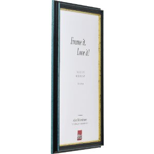 Effect Holzrahmen Profil 21 blau 30x30 cm Antireflexglas