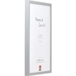 Efect cadru din lemn profil 35 gri deschis 30x30 cm sticlă acrilică