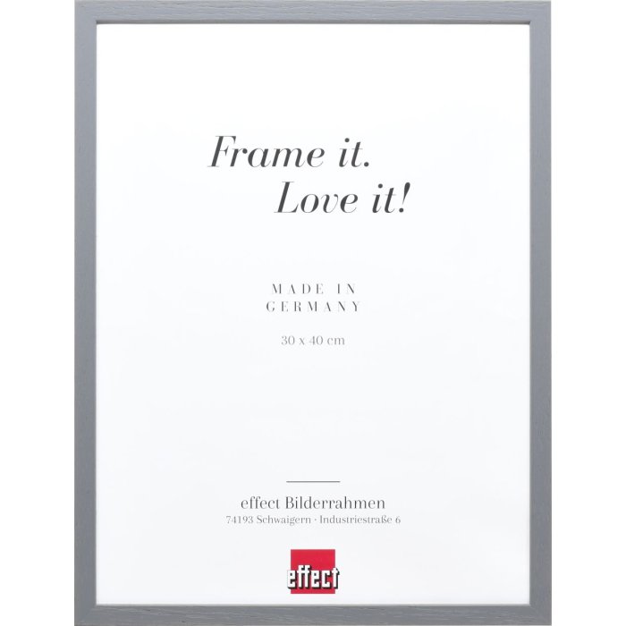 Effect Holzrahmen Profil 35 anthrazit 30x30 cm Museumsglas