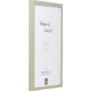 Efect cadru din lemn profil 35 verde 30x40 cm sticlă normală + distanțier