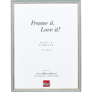 Effect Massiv-Holzrahmen Profil 25 blau 30x40 cm Museumsglas
