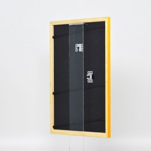 Efect cadru din lemn profil 89 maro deschis 30x40 cm sticlă muzeu