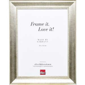 Effect Holzrahmen Profil 95 silber 30x45 cm Antireflexglas