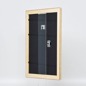 Effect Holz-Barockrahmen Profil 37 antiksilber 30x45 cm Museumsglas