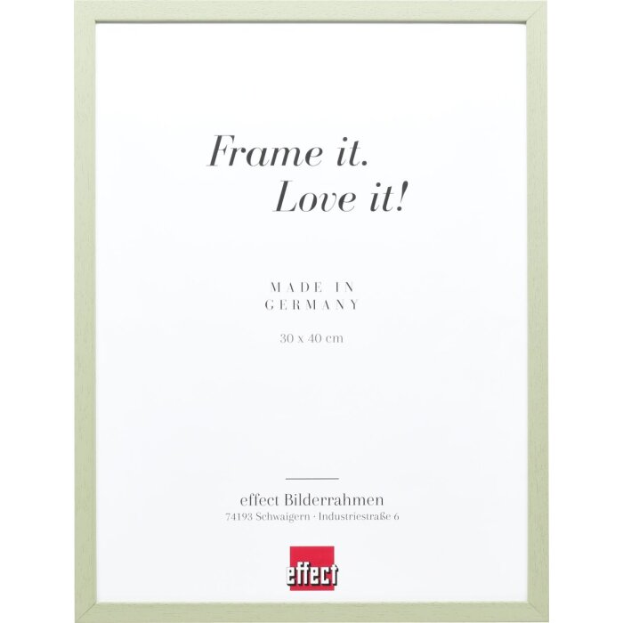 Effect Holzrahmen Profil 35 grün 35x50 cm Acrylglas