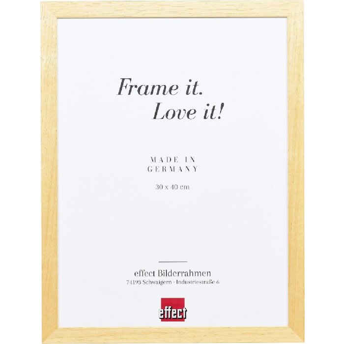 Efect cadru din lemn profil 2210 natural 40x40 cm sticlă anti-reflexivă