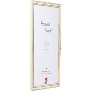 Efect cadru din lemn profil 38 alb 40x40 cm sticlă acrilică