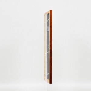 Efect cadru din lemn profil 89 maro închis 40x40 cm sticlă acrilică