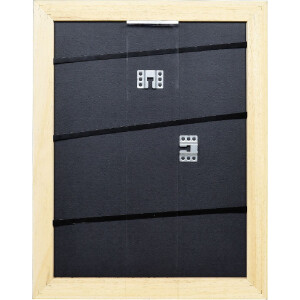 Efect cadru din lemn masiv profil 30 negru 40x40 cm sticlă muzeu